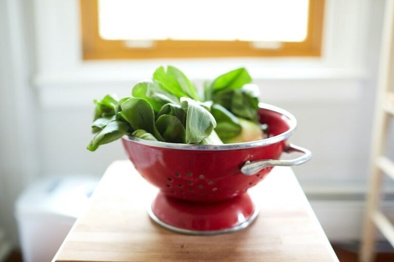 Fresh produce arranged in a kitchen setting
